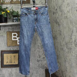 Aeropostale Mens Vintage Driggs Slim Bootcut Jeans Blue 28x30